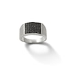 Black and White Cubic Zirconia Dome Ring in Sterling Silver