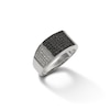 Thumbnail Image 2 of Black and White Cubic Zirconia Dome Ring in Sterling Silver