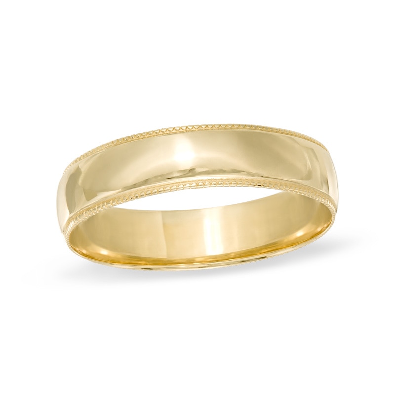 4mm Beaded Wedding Band in 10K Gold