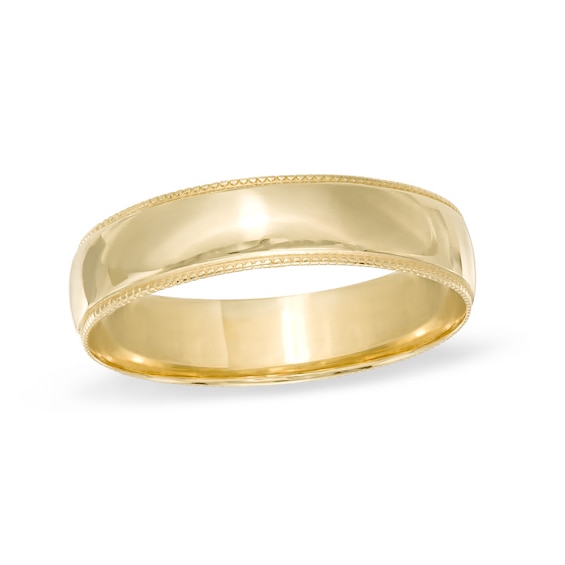 4mm Beaded Wedding Band in 10K Gold