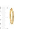 Thumbnail Image 2 of 35mm Diamond-Cut Hoop Earrings in 14K Tube Hollow Gold