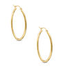 35mm Oval Hoop Earrings in 14K Gold