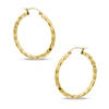 Thumbnail Image 0 of 30mm Twist Hoop Earrings in 14K Tube Hollow Gold