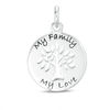 Thumbnail Image 1 of "My Family, My Love" Family Tree Disc Bracelet Charm in Sterling Silver