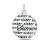 Thumbnail Image 1 of "Always Sisters" Endearment Reversible Disc Bracelet Charm in Sterling Silver