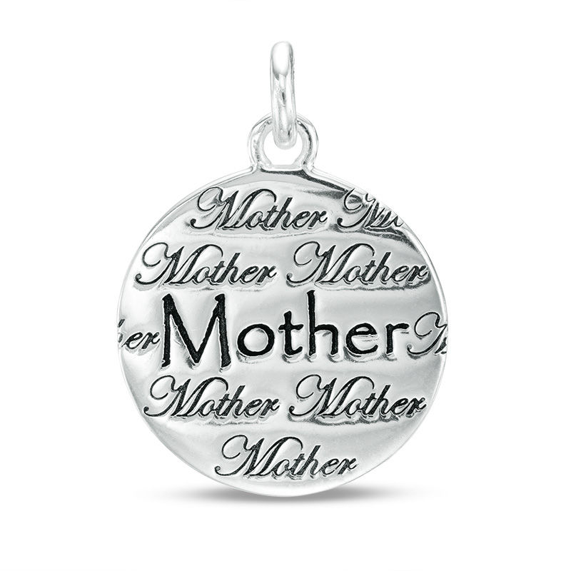Main Image 1 of Mother/Daughter Endearment Reversible Disc Bracelet Charm in Sterling Silver
