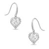 Thumbnail Image 0 of Cubic Zirconia Heart Drop Earrings in 14K White Gold