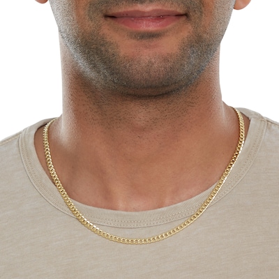 14K Solid Gold Curb Chain Made in Italy - 20"