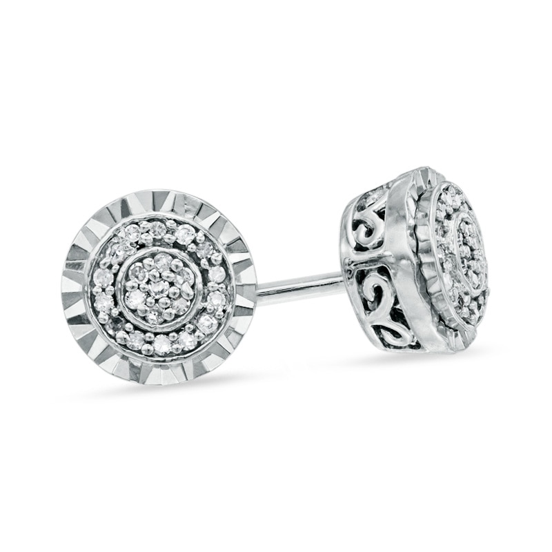 Diamond Accent Stud Earrings in Sterling Silver
