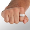 Thumbnail Image 3 of Cubic Zirconia Rectangle Ring in Solid Sterling Silver