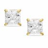 Thumbnail Image 1 of 5.0mm Princess-Cut Cubic Zirconia Stud Earrings in 14K Gold