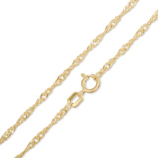 Child's Adjustable Figaro Chain Necklace in 10K Gold - 15"