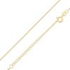 Child's Adjustable 14K Gold 020 Gauge Curb Chain Necklace - 15"