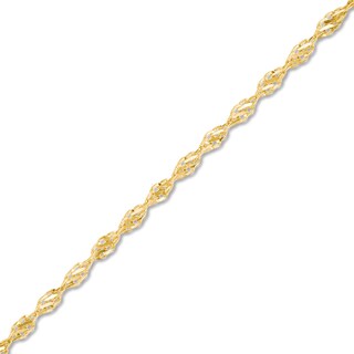 030 Gauge Singapore Chain Anklet in 14K Gold - 10"