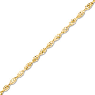 030 Gauge Singapore Chain Anklet in 14K Gold - 10"