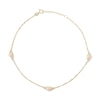 Thumbnail Image 2 of Puff Heart Station Anklet in 10K Solid Two-Tone Gold - 10"