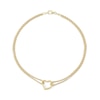 Thumbnail Image 2 of Heart Anklet in 10K Hollow Gold - 10"