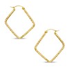 Thumbnail Image 1 of Large Square Hoop Earrings in 10K Gold