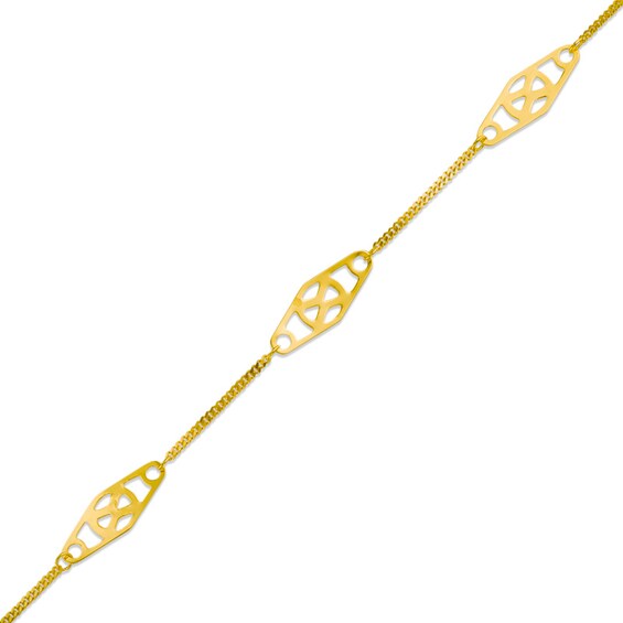 Infinity Link Anklet in 10K Gold - 10"