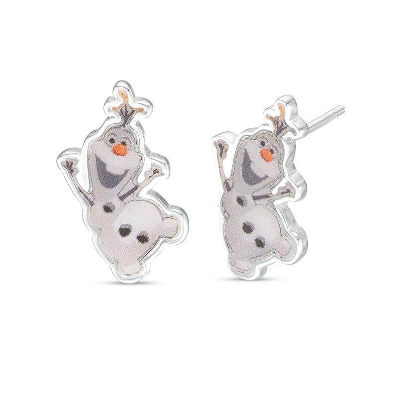 Main Image 1 of Child's Enamel ©Disney Dancing Olaf Stud Earrings in Sterling Silver