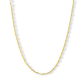 14K Solid Gold Diamond-Cut Sunburst Link Chain Made in Italy - 18"