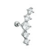 Thumbnail Image 0 of 018 Gauge Cubic Zirconia Curved Cartilage Barbell in Solid Stainless Steel