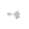 Thumbnail Image 1 of 016 Gauge Crystal Star Cluster Cartilage Barbell in Stainless Steel