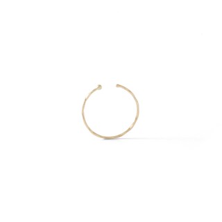 14K Solid Gold Twist Nose Ring - 20G 5/16"