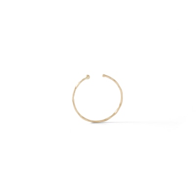 14K Solid Gold Twist Nose Ring - 20G 5/16"