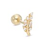 Thumbnail Image 0 of 018 Gauge Cubic Zirconia Leaf Cartilage Barbell in 14K Gold