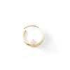 Thumbnail Image 1 of 14K Hollow Gold CZ Solitaire Hoop - 20G