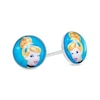 Thumbnail Image 1 of Child's Enamel Cinderella Stud Earrings in Sterling Silver