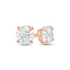 Thumbnail Image 1 of Child's 4mm Cubic Zirconia Reversible Ball Stud Earrings in 14K Rose Gold