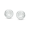 Thumbnail Image 1 of Child's 3mm Cubic Zirconia Solitaire Stud Earrings in 14K White Gold