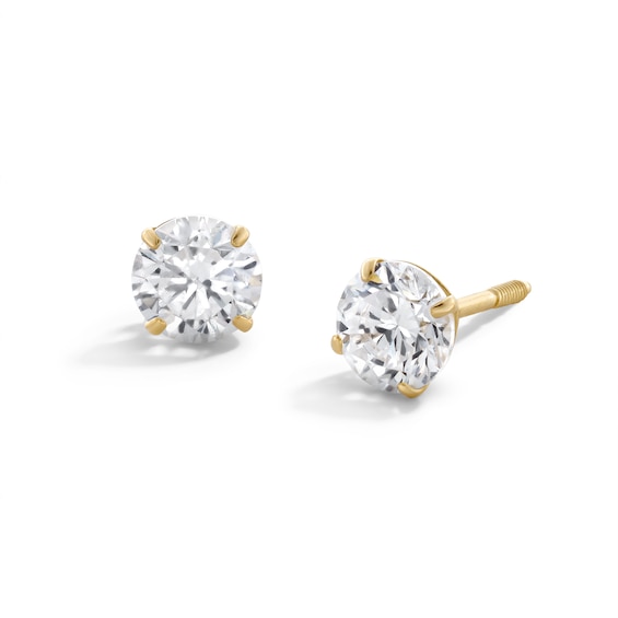 Child's 5mm Cubic Zirconia Solitaire Stud Earrings in 14K Gold