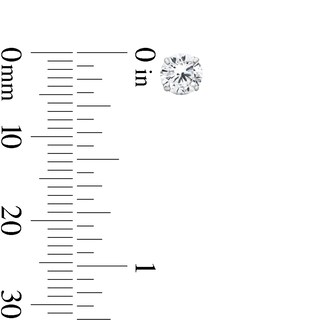 Child's 5mm Cubic Zirconia Solitaire Stud Earrings in 14K White Gold