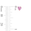 Thumbnail Image 2 of Child's 4mm Heart-Shaped Pink Cubic Zirconia Solitaire Stud Earrings in 14K Gold