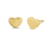 Thumbnail Image 0 of Heart Stud Earrings in 10K Hollow Gold