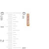 Thumbnail Image 2 of Pink Cubic Zirconia Five Stone Huggie Hoop Earrings in 14K Solid Gold