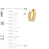 Thumbnail Image 5 of Cubic Zirconia Five Stone Huggie Hoop Earrings in 14K Solid Gold