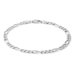 Made in Italy 120 Gauge Figaro Bracelet in Solid Sterling Silver - 8.5&quot;