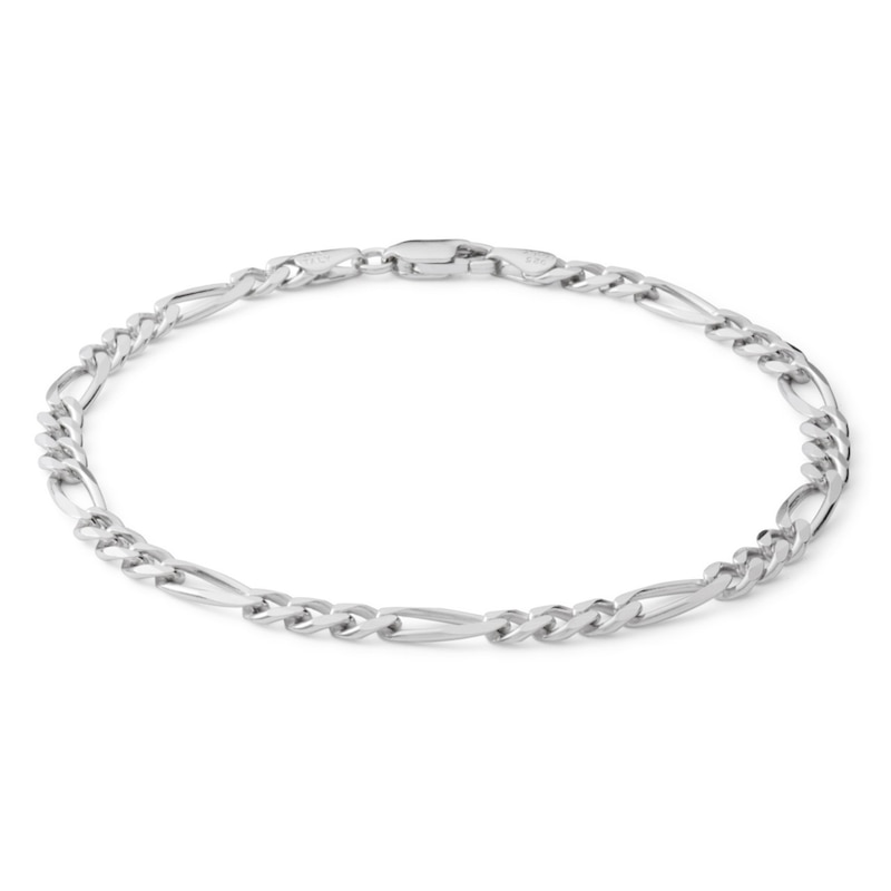 Made in Italy 120 Gauge Figaro Bracelet in Solid Sterling Silver - 8.5"