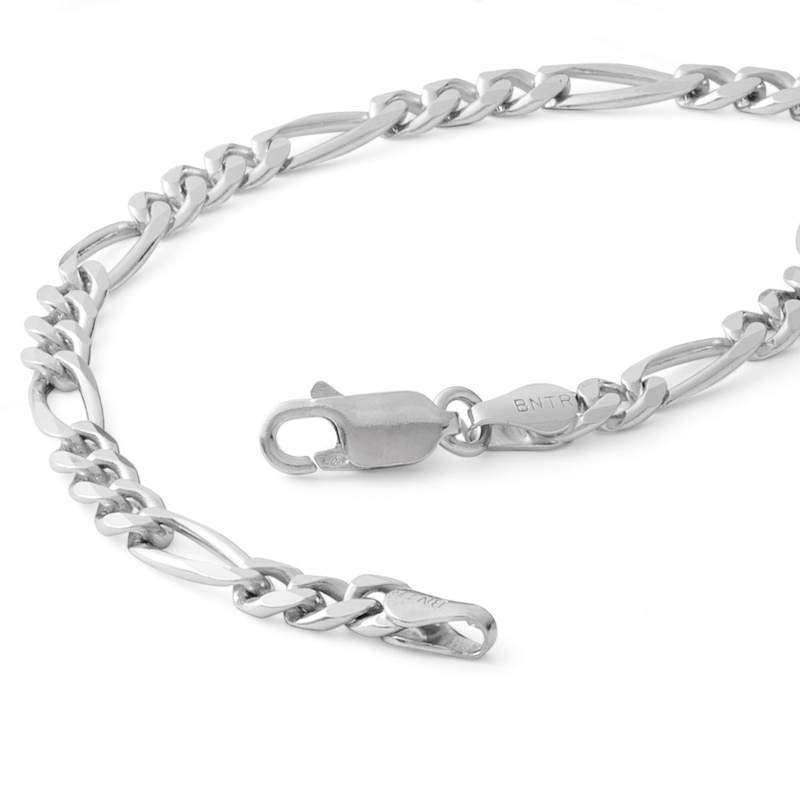 Made in Italy 120 Gauge Figaro Bracelet in Solid Sterling Silver - 8.5"