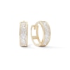 Thumbnail Image 0 of Cubic Zirconia Huggie Hoop Earrings in 14K Solid Gold