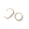 Cubic Zirconia Huggie Hoop Earrings in 14K Solid Gold