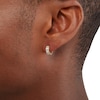 Thumbnail Image 2 of Cubic Zirconia Huggie Hoop Earrings in 14K Solid Gold