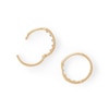 Thumbnail Image 2 of 14K Solid Gold CZ Five-Stone Huggie Hoops
