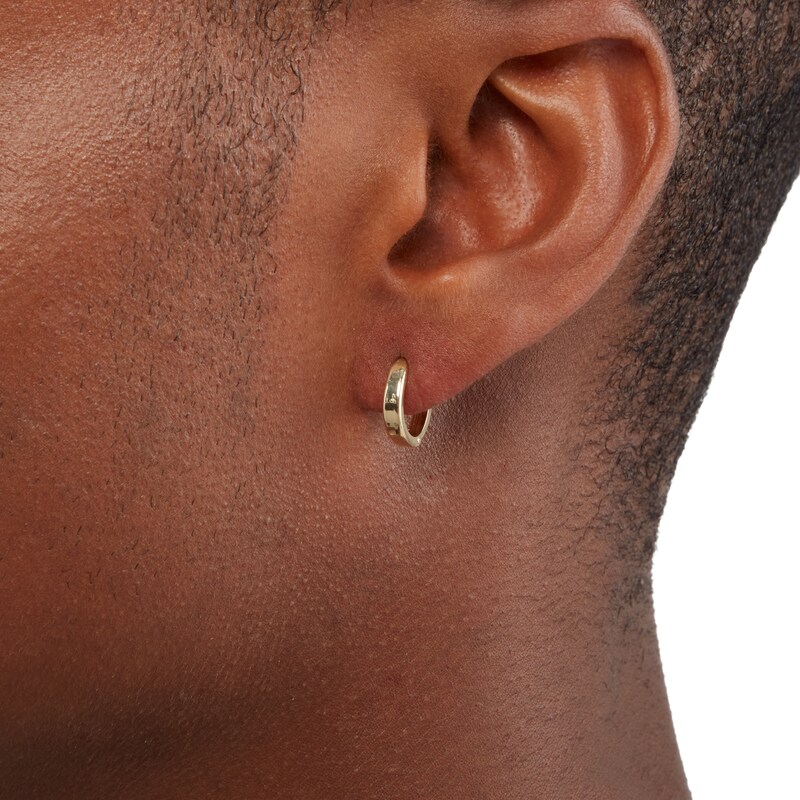 Main Image 3 of 14K Solid Gold Huggie Hoops