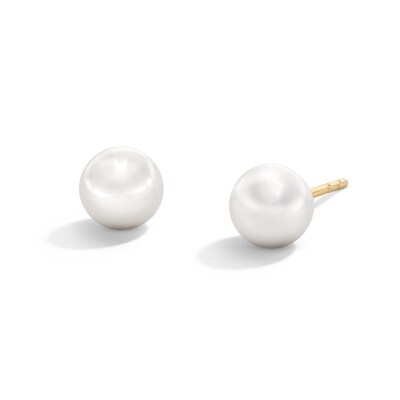 10K Solid Gold Freshwater Cultured Pearl Studs