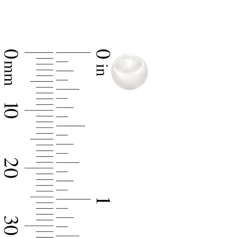 Main Image 2 of 10K Solid Gold Freshwater Cultured Pearl Studs